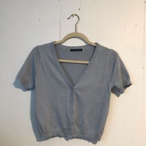 Brandy Melville Cropped Short Sleeve Cardigan